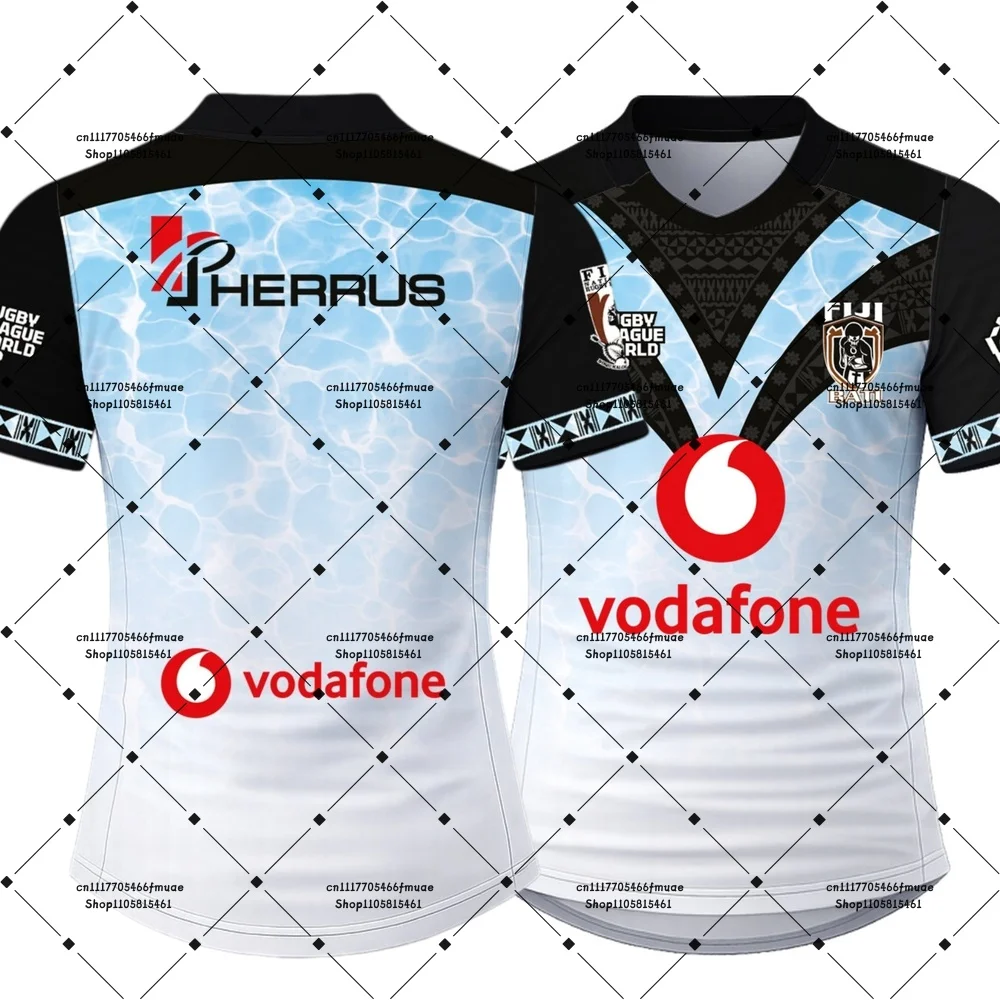 2026/27 New Fiji Bati Rugby Mens Home Away Jersey Men Y2K T-shirt Breathable Quick-dry Suitable for Daily Wear and Training Wear