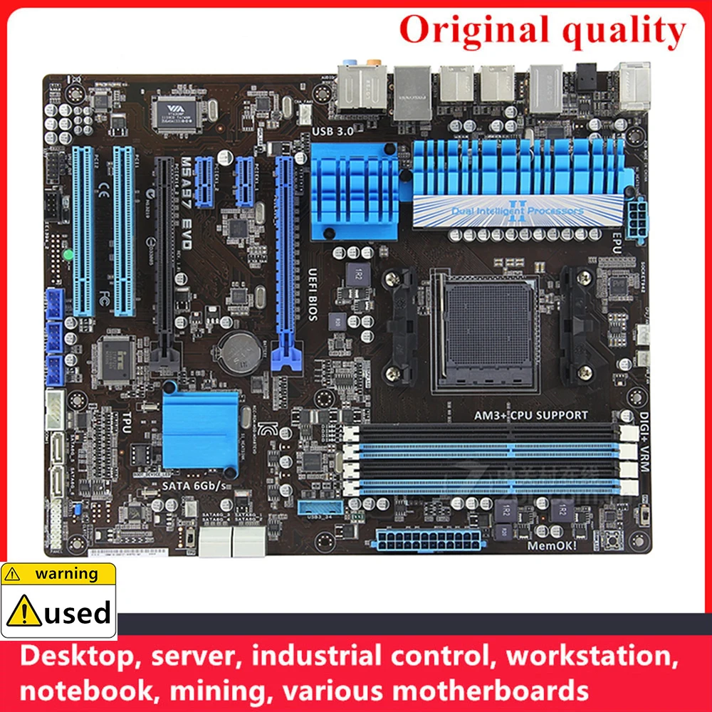 Used For M5A97 EVO Motherboards Socket AM3+ DDR3 32GB For AMD 970 Desktop Mainboard SATA III USB3.0