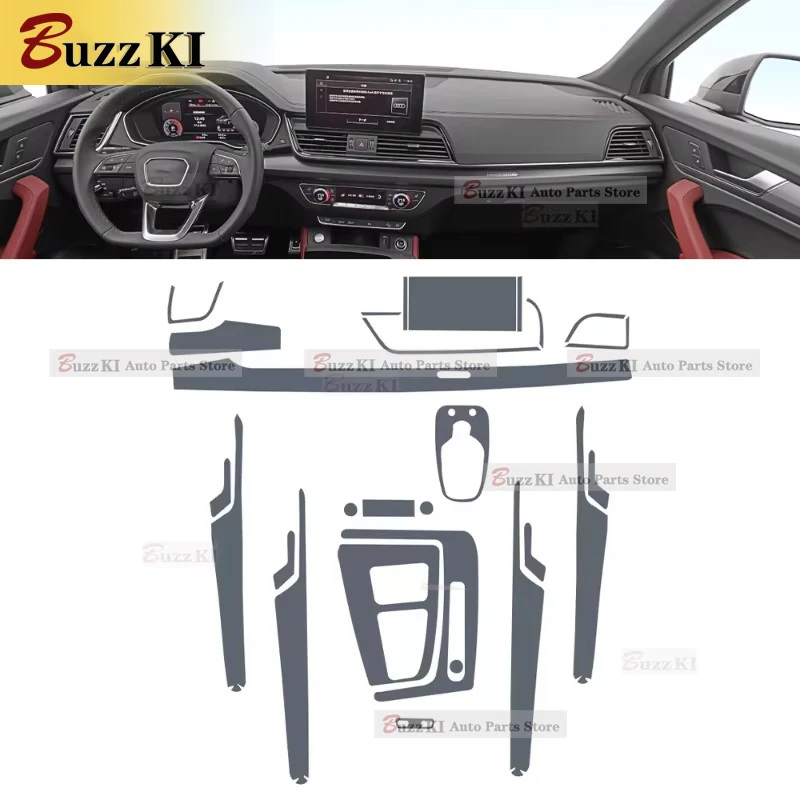 For Audi Q5 2021-2023 Car interior Center console transparent TPU Paint protective film Anti scratch sticker screen Repair film