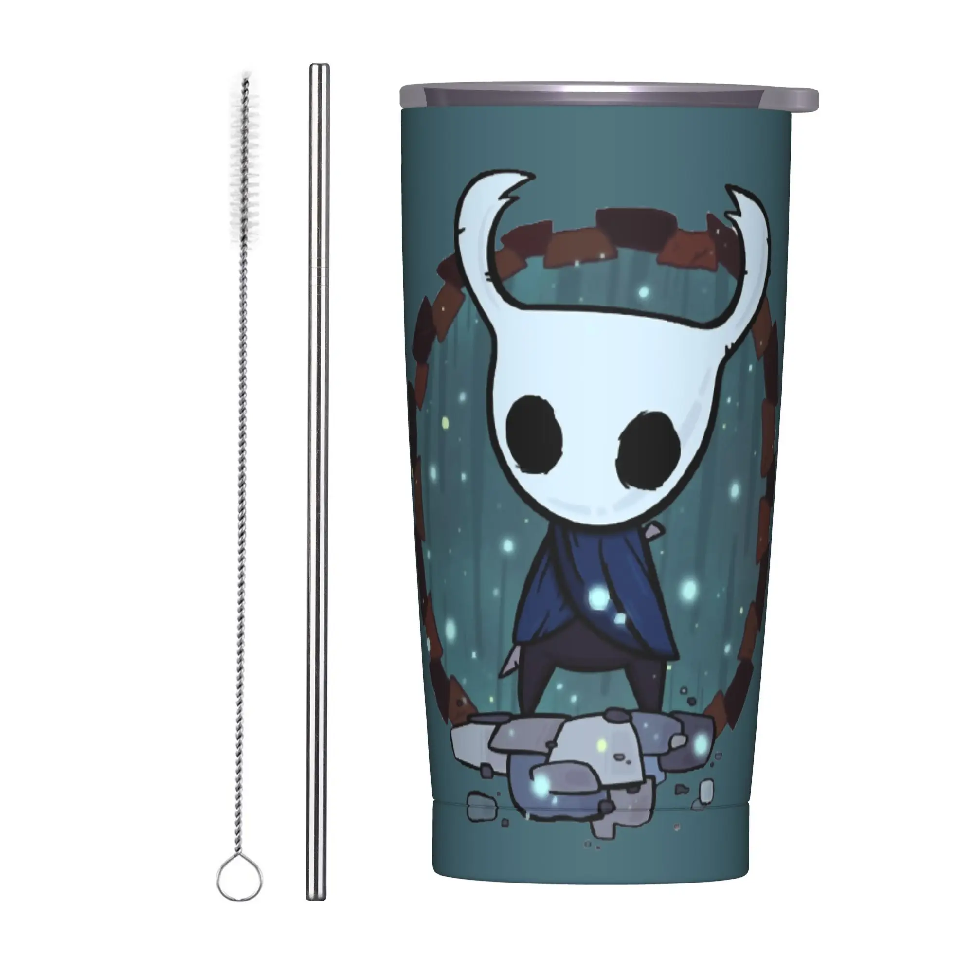 

Hollow Knight Adventure Game Tumbler Vacuum Insulated Coffee Cups Vacuum Flask Office Home Mug Spill Proof, 20oz