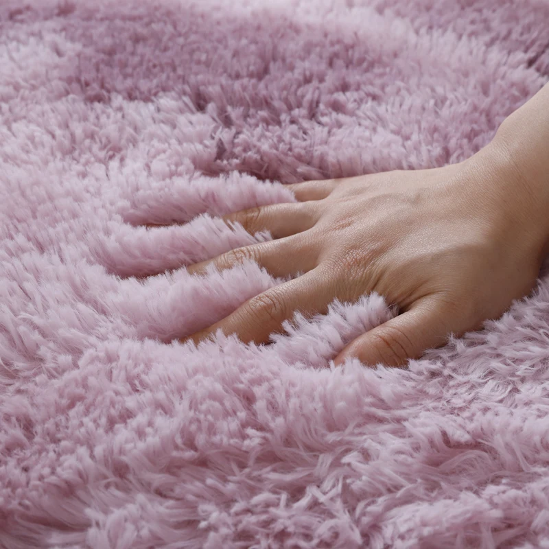 Graue Batik-Shaggy-Teppiche Ultra Weiche Rutschfeste Plüsch-Teppiche Schlafzimmer Wohnzimmer Kinderzimmer Große Größe Wohndekor Bodenmatten – Detail 29