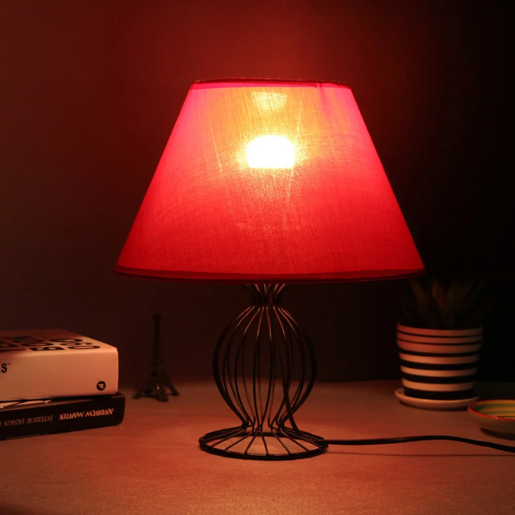 

Маленький тканевый абажур с цоколем E27 в ретро-стиле, чехол для настенных, настольных и ламп, винтажный декоративный аксессуар для освещения