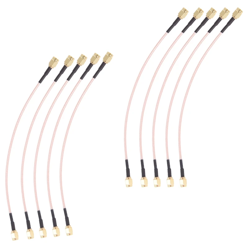 

10Pcs RG316 SMA Male Plug To SMA Male Plug Connector RF Pigtail Coax Jumper Cable 8Inch