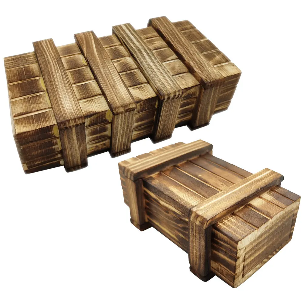 

Набор из 2 деревянных головоломок-коробок для детей: развивающая игра для тренировки интеллекта, секретная игра с несколькими отверстиями, игра для родителей и детей, когнитивный подарок