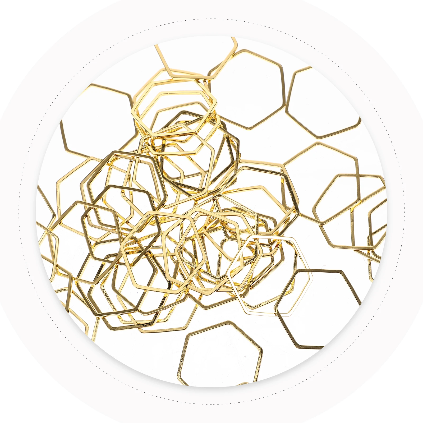 

50 Pcs Jewelry Hexagonal Earring Pendant Pendants Copper Charms for Earrings Making