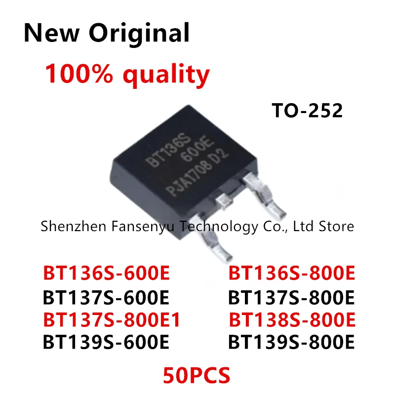 

(50piece)100% New BT136S-600E BT136S-800E BT137S-600E BT137S-800E BT138S-600E BT138S-800E BT139S-600E BT139S-800E TO-252 Chipset