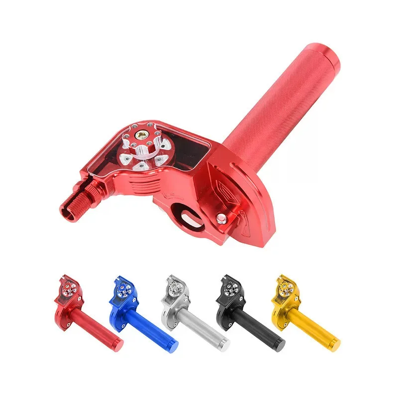 YGTITAN Motorcycle CNC Quick Throttle Twist Grip, Universal 22mm Handlebar Throttle with Cable for Dirt Bike ATV