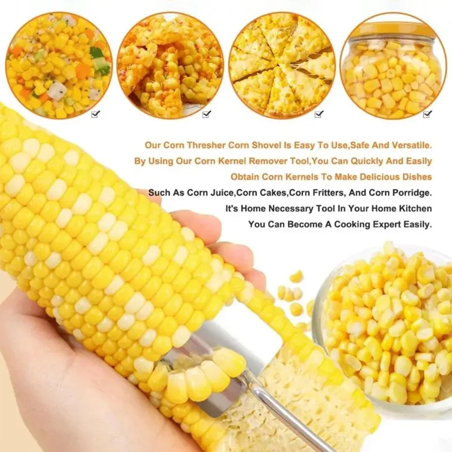 أداة تقشير الذرة اليدوية المصنوعة من الفولاذ المقاوم للصدأ، أداة فصل الذرة والدراسة، آلة تقطيع الخضروات.