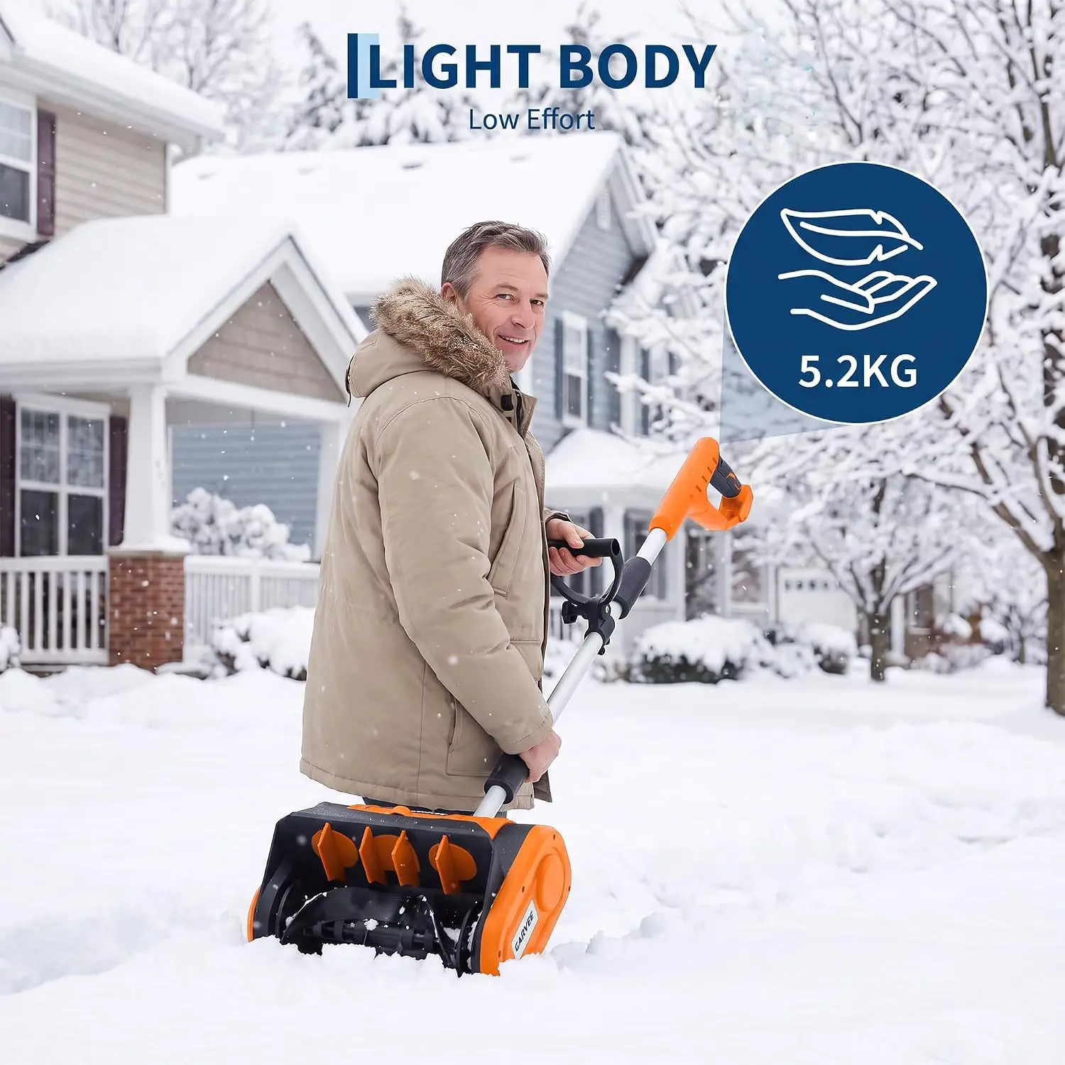 Electric Snow Shovel for 20V Battery (NOT Included) 350W Brushed Motor Cordless Snow Blower Handheld Snow Thrower 32FT Throw Distance Snow Removal Shovel with Directional Plate for Yard Patio Driveway