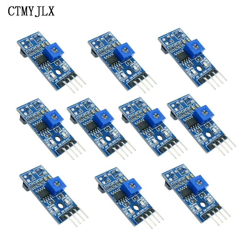10pcs TCRT5000 Infrared Reflective IR Photoelectric Sensor Switch 3.3V-5V Barrier Line Track Sensors Module Diy Electronic Kit