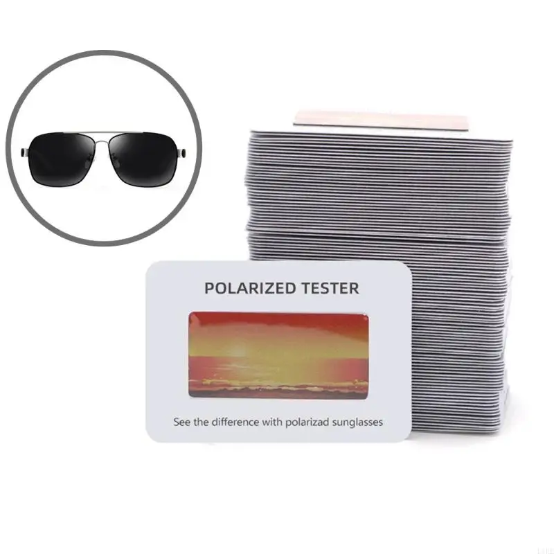 L1EE 100PCS Polarized Glasses Test Card,Polarization Sunglasses Tester