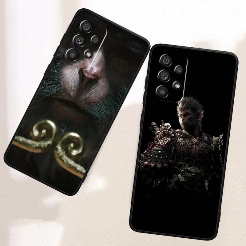 Black Myth Wukong Game Art For Samsung A53 A52 A33 A32 A51 A71 A21S A13 A73 A55 A22 A23 A35 A72 A54 A12 5G Black Back