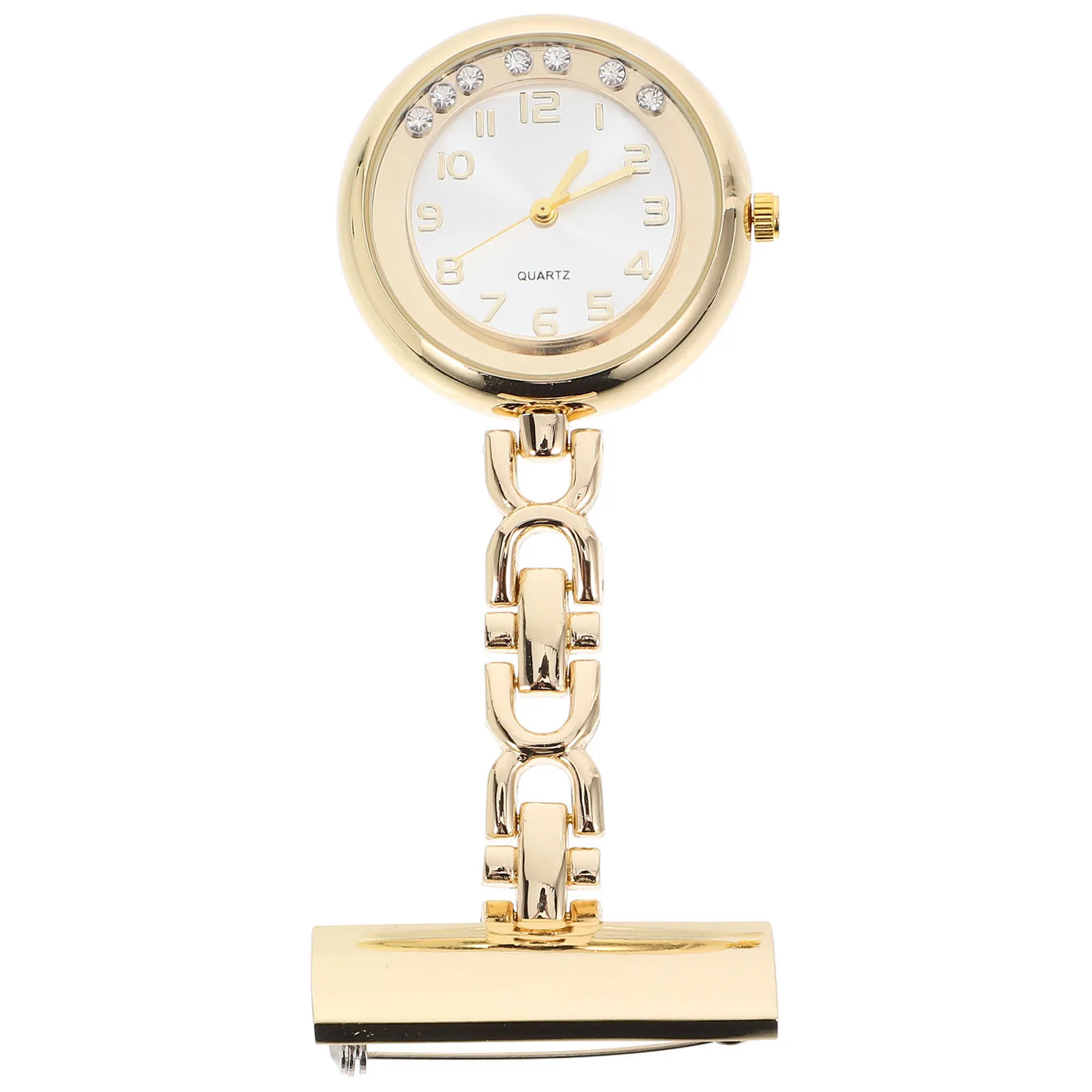 女性看護師用医療ラペルピンラインストーンメタルチェーンハンギング看護師用腕時計ユニセックス医師ギフトポケットウォッチ