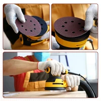 5 Inch 8 Hole 125mm Sandpaper Round Shape Sanding Discs Hook Loop Sanding Paper Buffing Sheet Sander Polishing Abrasive Discs 5