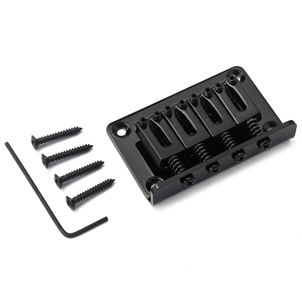 

Pcs Guitar With 4 Screws Bass 4 String Guitar Bridge Height Adjustable Top Load Vintage Style Metal Bridge For Jazz