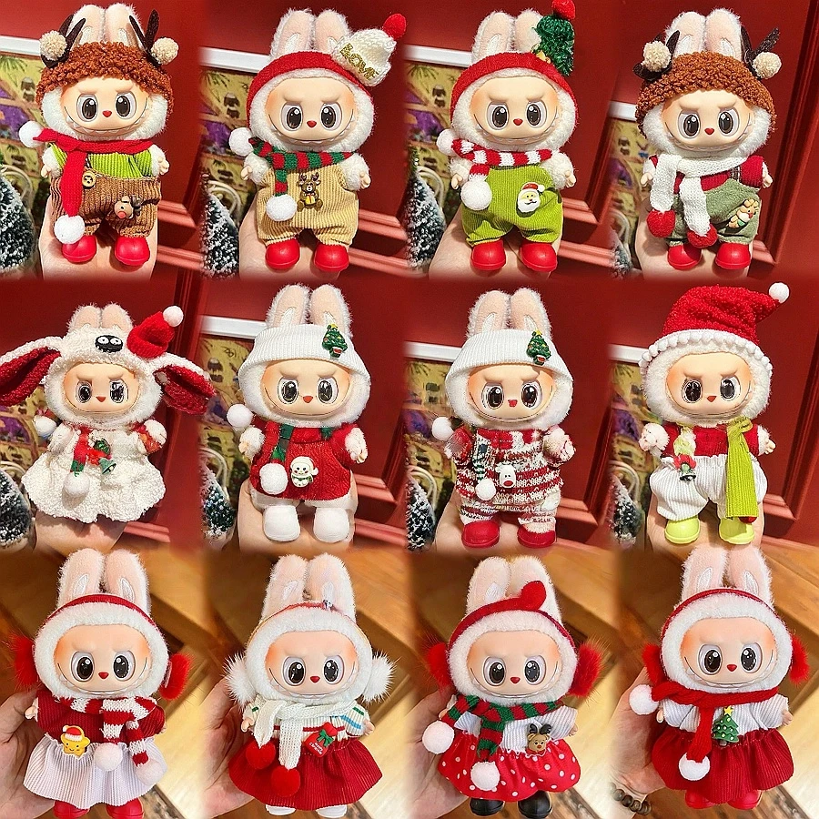 

Набор подвесок для кукольной одежды 2025 года, рождественский набор LABUBU, аксессуары для кукол своими руками, забавная и милая детская одежда, рождественские подарки