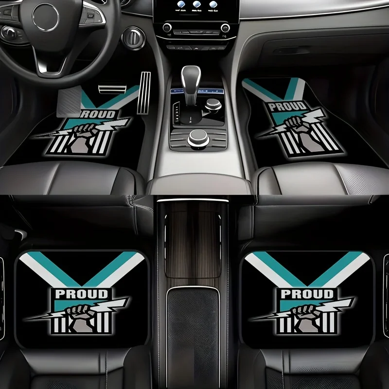 4pcs Themed Car Mats- Unique Pattern- Fits Cars/Trucks/SUVs- Gift For Car Enthusiasts