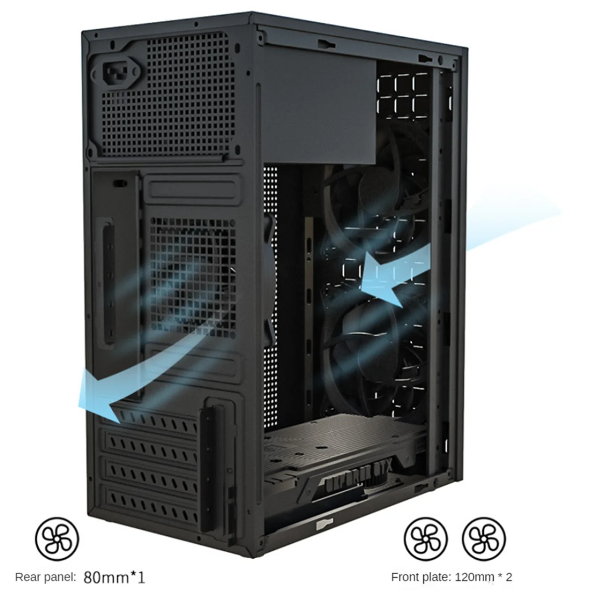 Imagem -04 - Mini Caixa de Computador do pc M-atx Itx Chassi do Usb 20 3.5 Polegadas Ssd Hdd Mini Psu