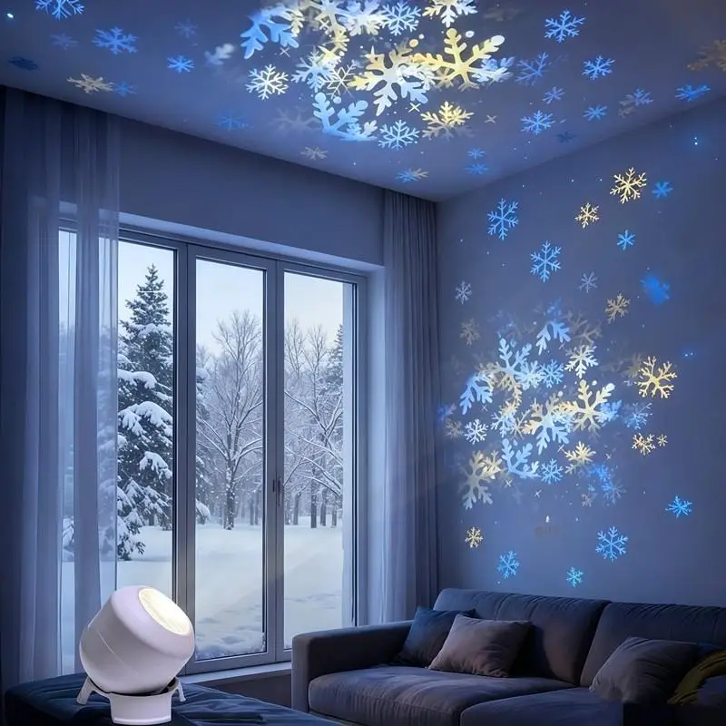 LED Projector Light, 360° Rotating Dynamic Night Light USB Ambient Light Decorative Lighting For Game,Living Room