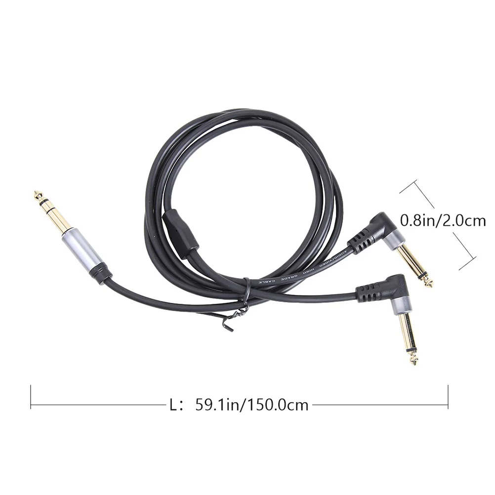 6.35 مللي متر ذكر إلى ذكر نقل الصوت 1.5 متر كابل أداة عالية الدقة لمرحلة الجيتار الكهربائي معدات الصوت المزدوج 6.5