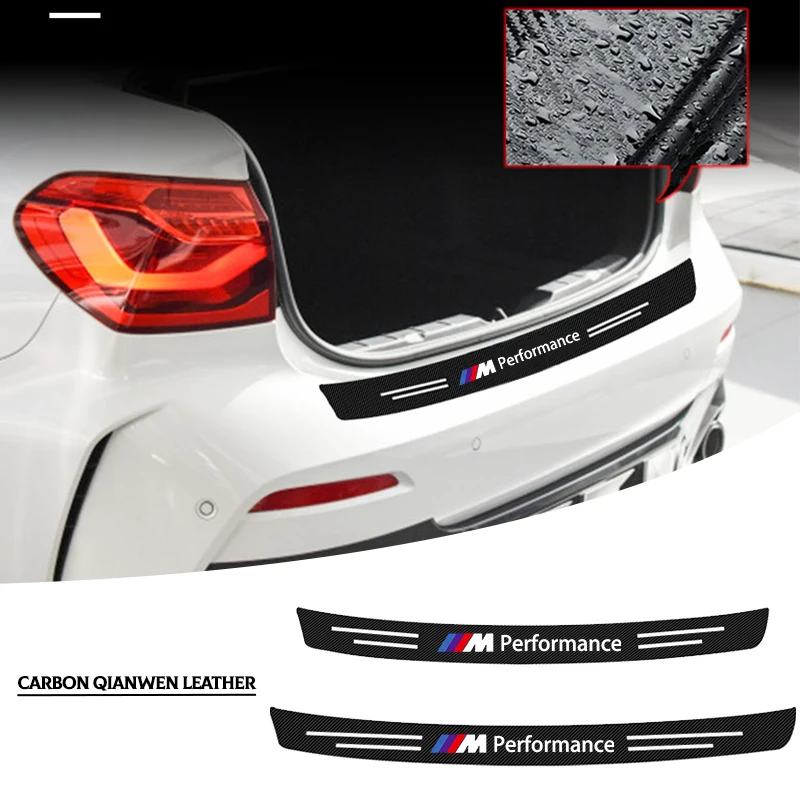 Trunk Guard Plate Sticker Rear Bumper Trim Anti-Kicked Scratch Protection Strip Carbon Fiber Film For BMW F30 E46 E39 E90 E60 36