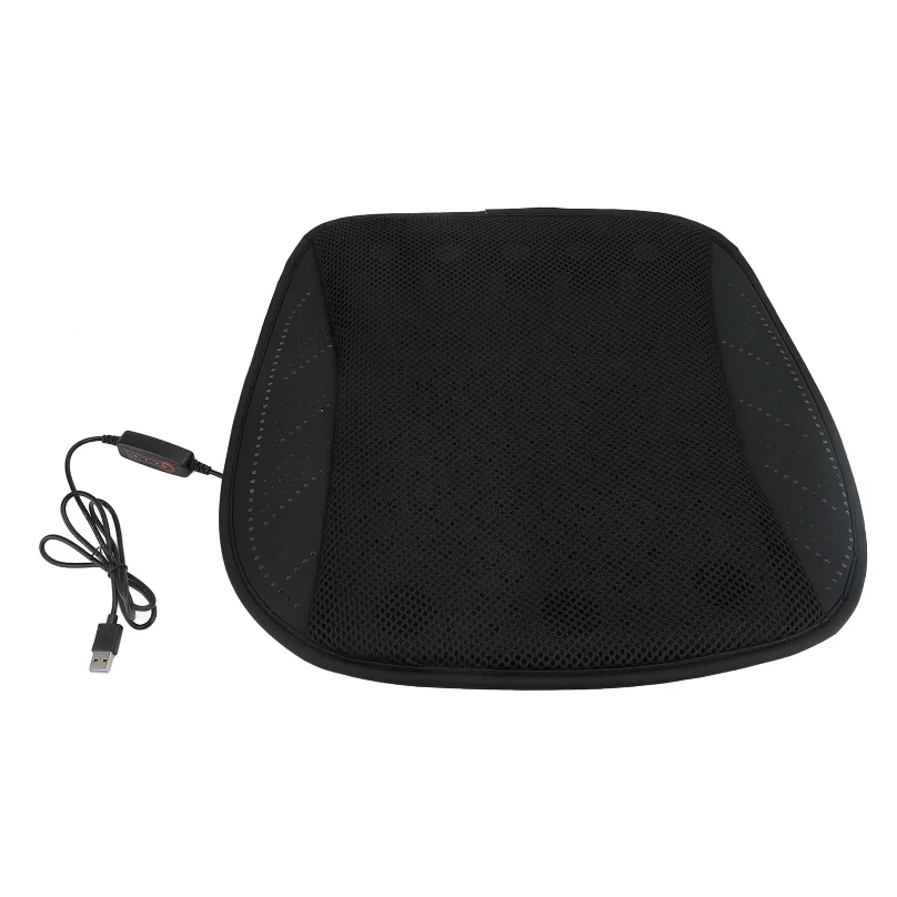 Cooling Cushion Ventilated Seating Cushion 8 Fan USB Plug in 3 Speeds Non Slip Detachable Cover for Home Car   5V