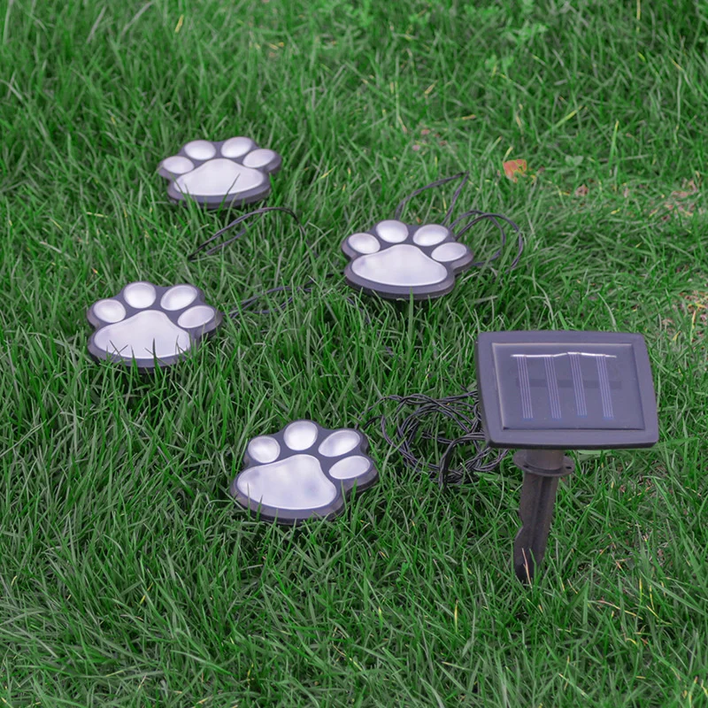 La nueva luz LED Solar para pata de perro, decoración de jardín impermeable para exteriores, luces adornadas para césped