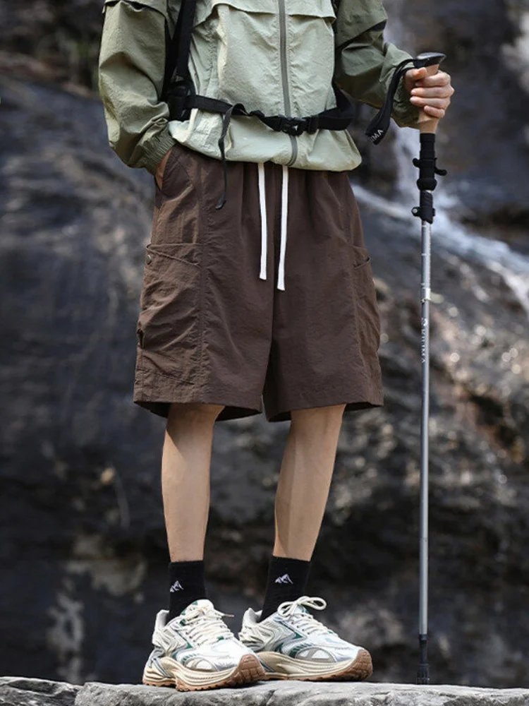 

Быстросохнущие, влагоотводящие летние мужские брюки для активного отдыха, свободные, повседневные, дышащие, молодежные, для путешествий, тонкие, прямого кроя