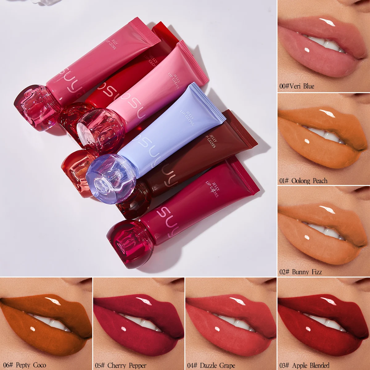 Moisturizing Jelly Lip Gloss - Durable, Waterproof, Sweatproof, and Non Stick to Cups, Ideal Gift for Valentine's Day