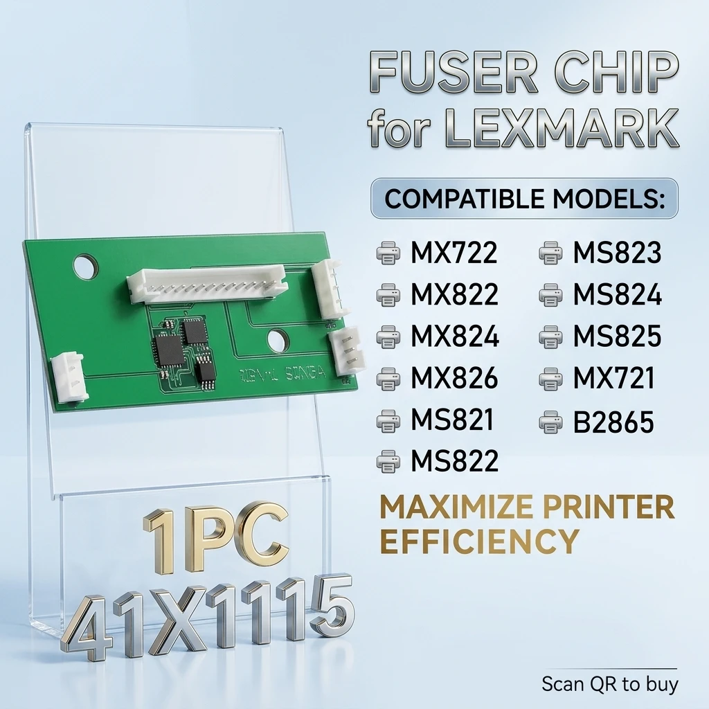 1PC 41X1115 Fuser Chip for Lexmark MX722 MX822 MX824 MX826 MS821 MS822 MS823 MS824 MS825 MX721 B2865