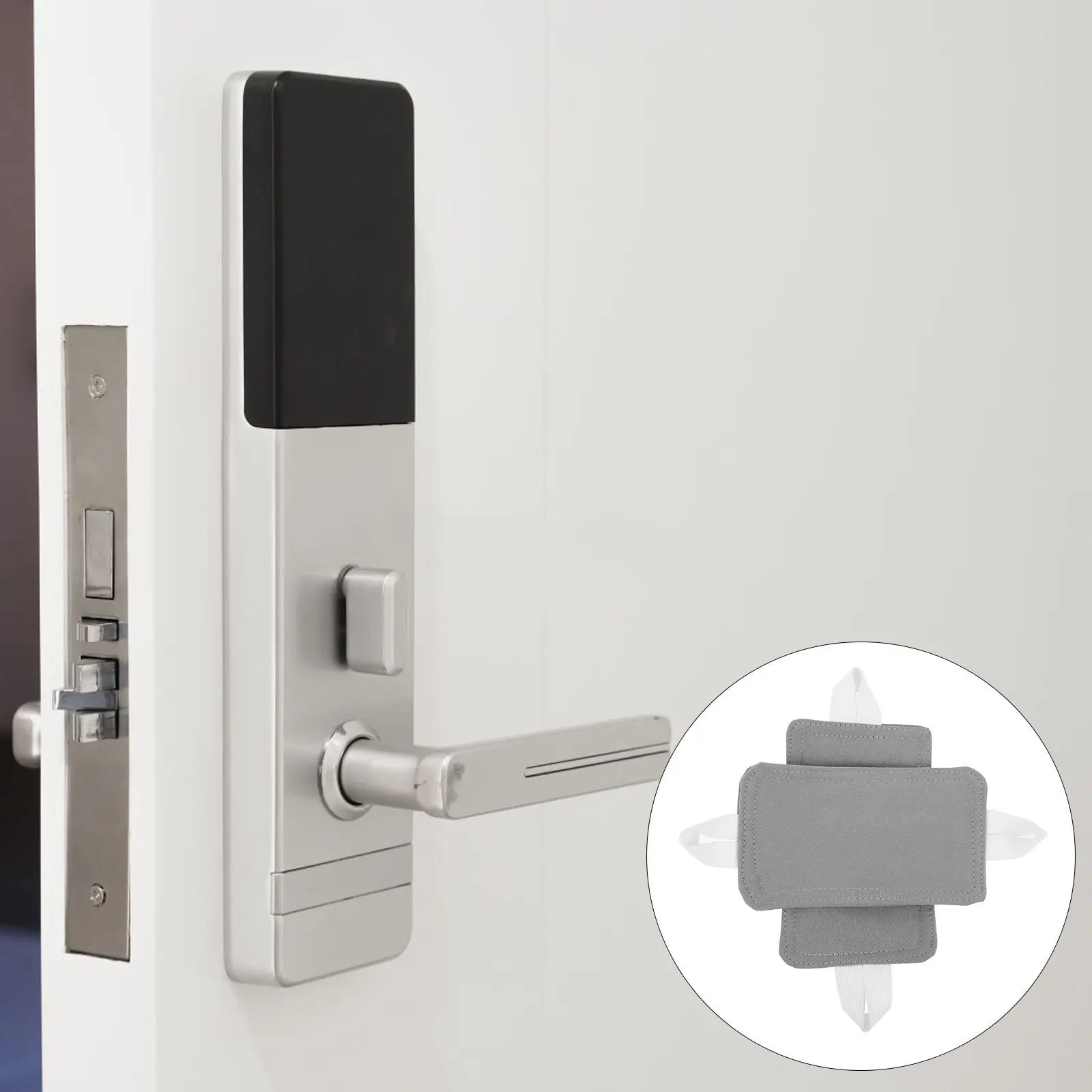 2Pcs Door Damper Lock Sleeve Noise Reducing Silent Cushion Elastic Strap Quiet Door Closer Nursery Bedroom Stopper