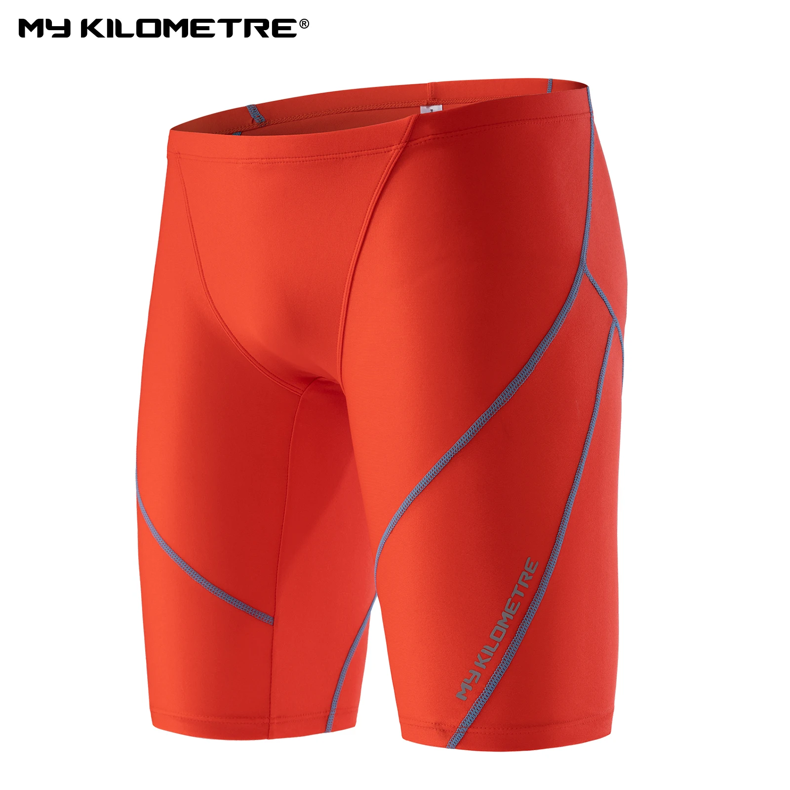 MY KILOMETRE Men\'s Jammers PBT Durable Training Racing Swimsuit Competitive Solid Swim Jammer Swimming Shorts Swimsuit Trunks