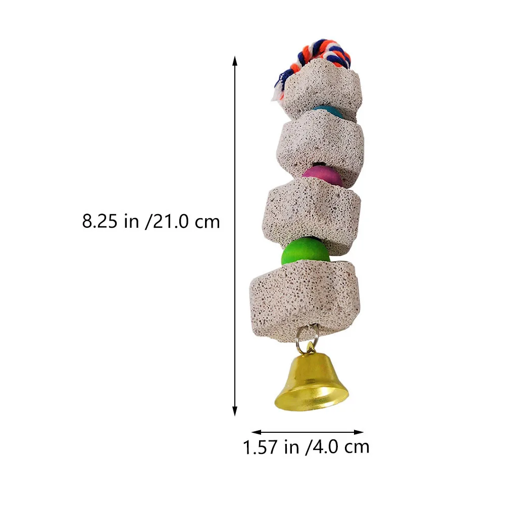 حجر مضغ معلق للببغاء قسط الطيور دائم المولي ملحق ديكور مستلزمات الحيوانات الأليفة لون عشوائي