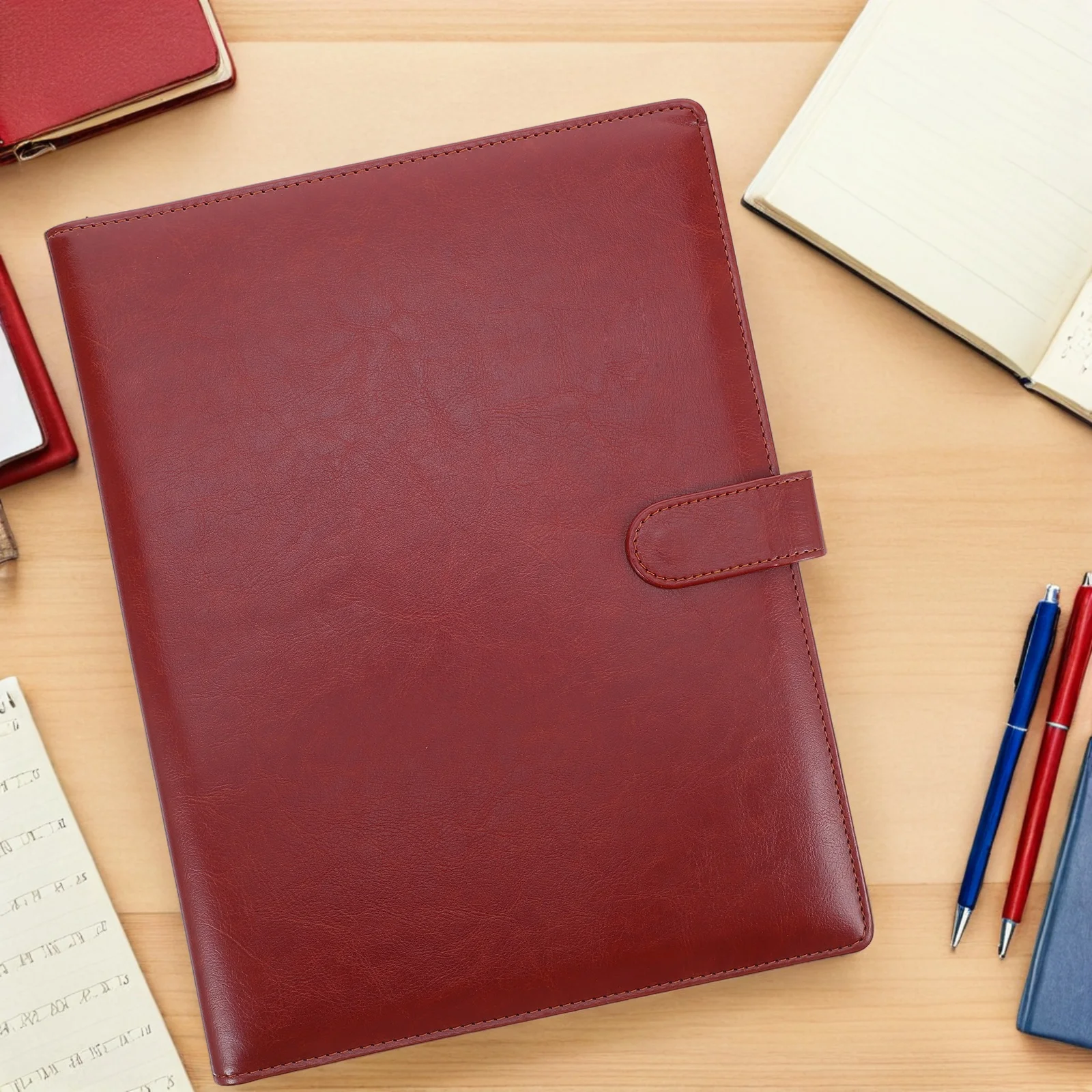 

Folder Writing Padfolio for Women Office Desk Organizer Clipboard Document Holder A4 Resume Pu Portfolio Business Card Supplies