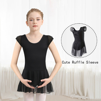 Girls Ballet Leotards Toddler Flutter Sleeve andCriss-Cross Back Dance Dresses for Dance performance