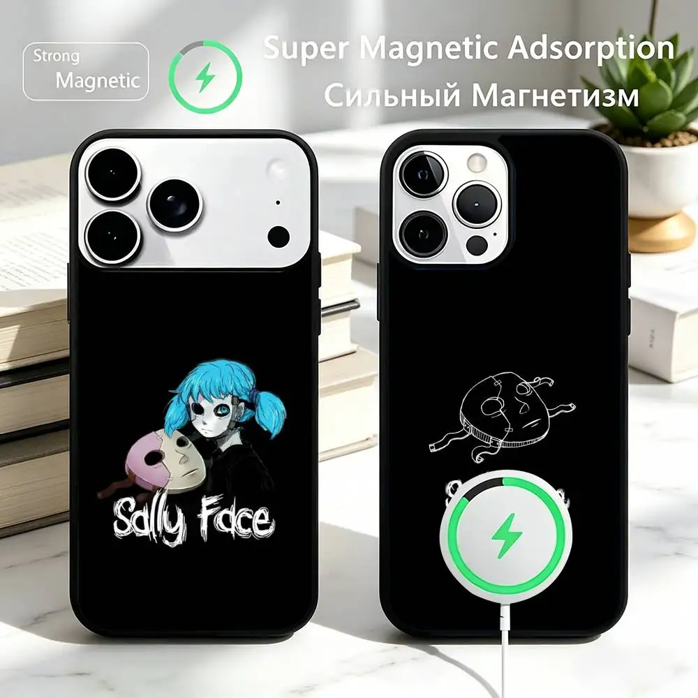 

Sally Face Sal Fisher Gothic Horror Phone Case For iPhone17,16,15,14,13,12,11 Plus,Pro Magnetic with Magsafe Wireless Charging