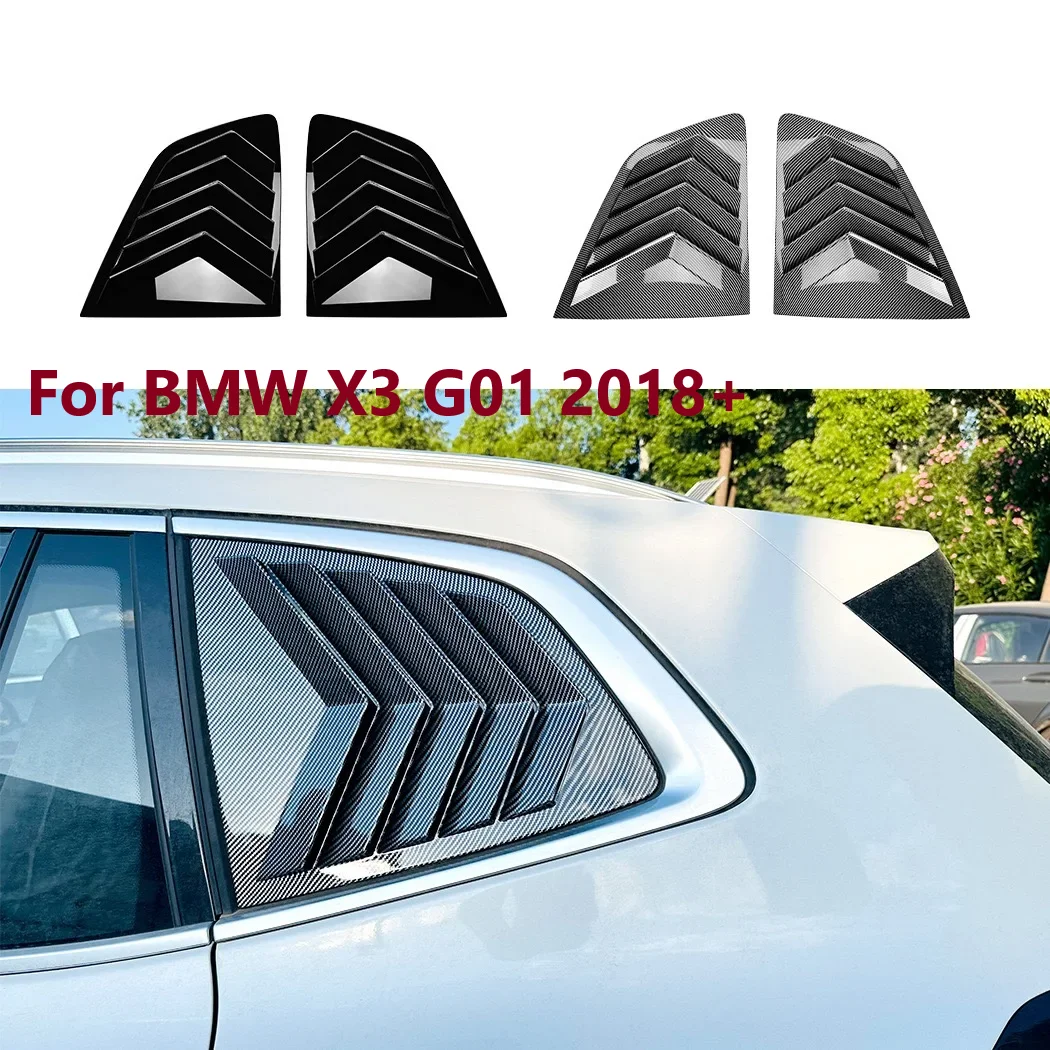 Car Rear Window Louvers For BMW X3 G01 2018+ Triangular Shutter Blinds Shutter Exterior Tuning Aftermarket Car Accessories