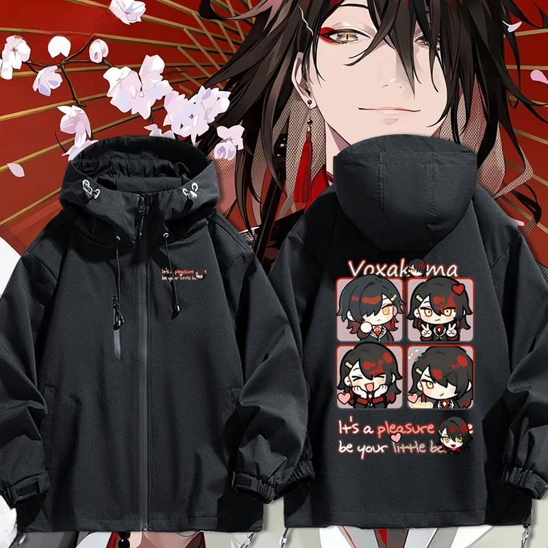 

Куртка Voxakuma Virtual Idol Rainbow ex Autumn Winter Jaet с капюшоном, ветрозащитная, современная, из полиэфирного волокна, с длинными рукавами, на молнии