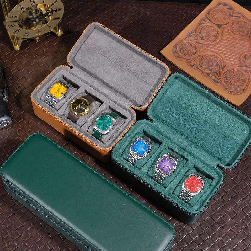 Zipper Watch Boxes Miniature Portable Watch Box Luxury Modern Minimalist Watches Storage Cases Highend Men Watches Display Cases