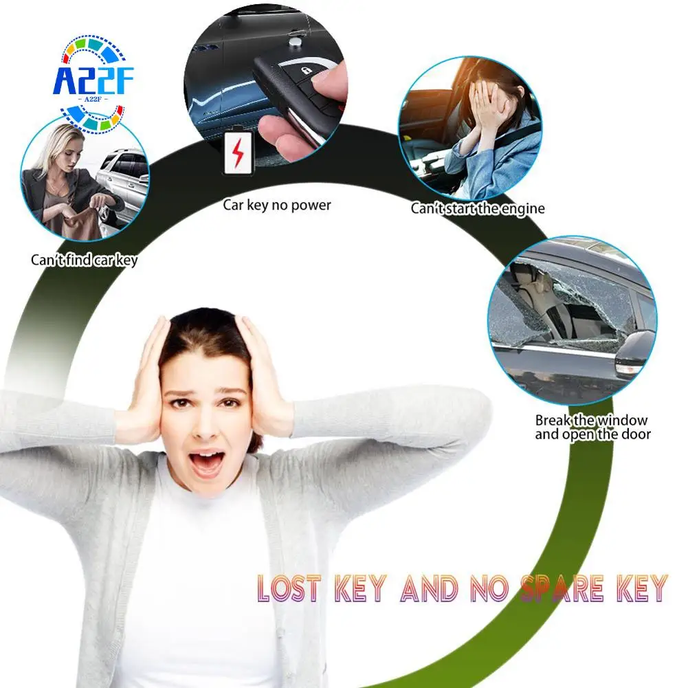 A22F-Per Xhorse XKTO01EN Chiave telecomando universale a filo 2 pulsanti per tipo Toyota per strumento chiave VVDI