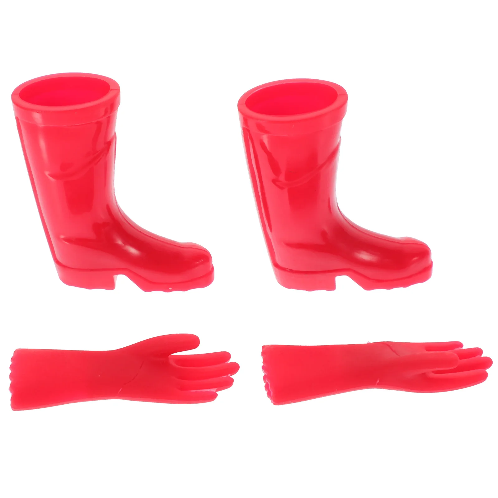 Mini Rain Boots Gloves Miniature Model Shoes Rainshoes Figure House Layout Prop Decoration Simulated