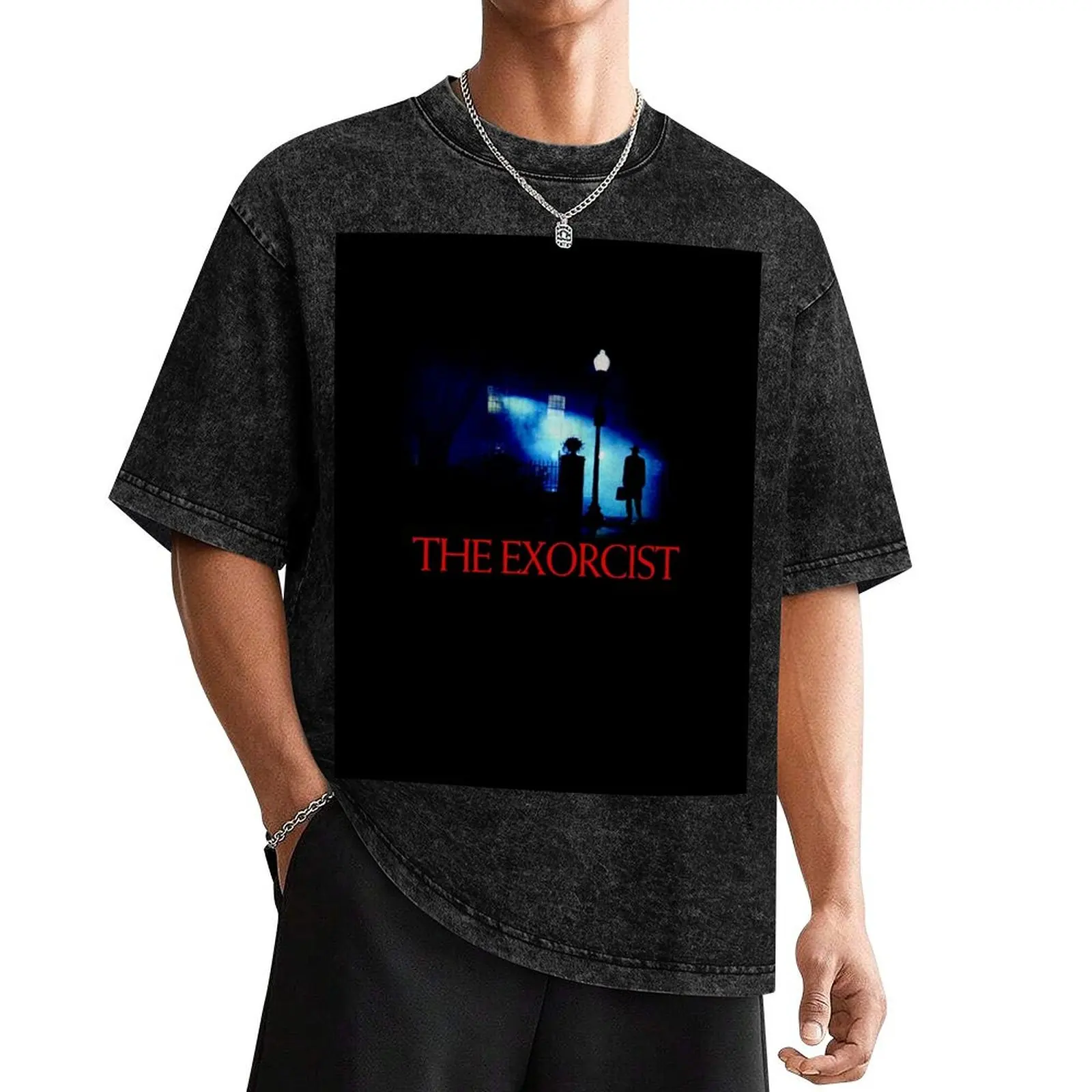 American Supernatural Horror Film The Exorcist Art T-Shirt blue lock vintage t shirts anime shirt t shirt men