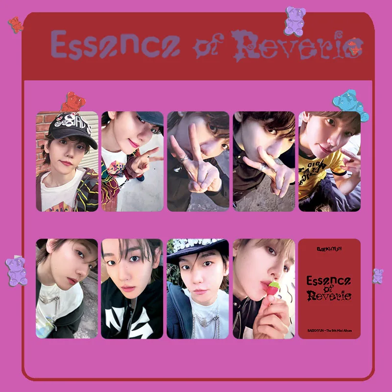 6/8Pcs/Set Kpop Baekhyun ESSENCE OF REVERIE Solo Album Cards KIWEE