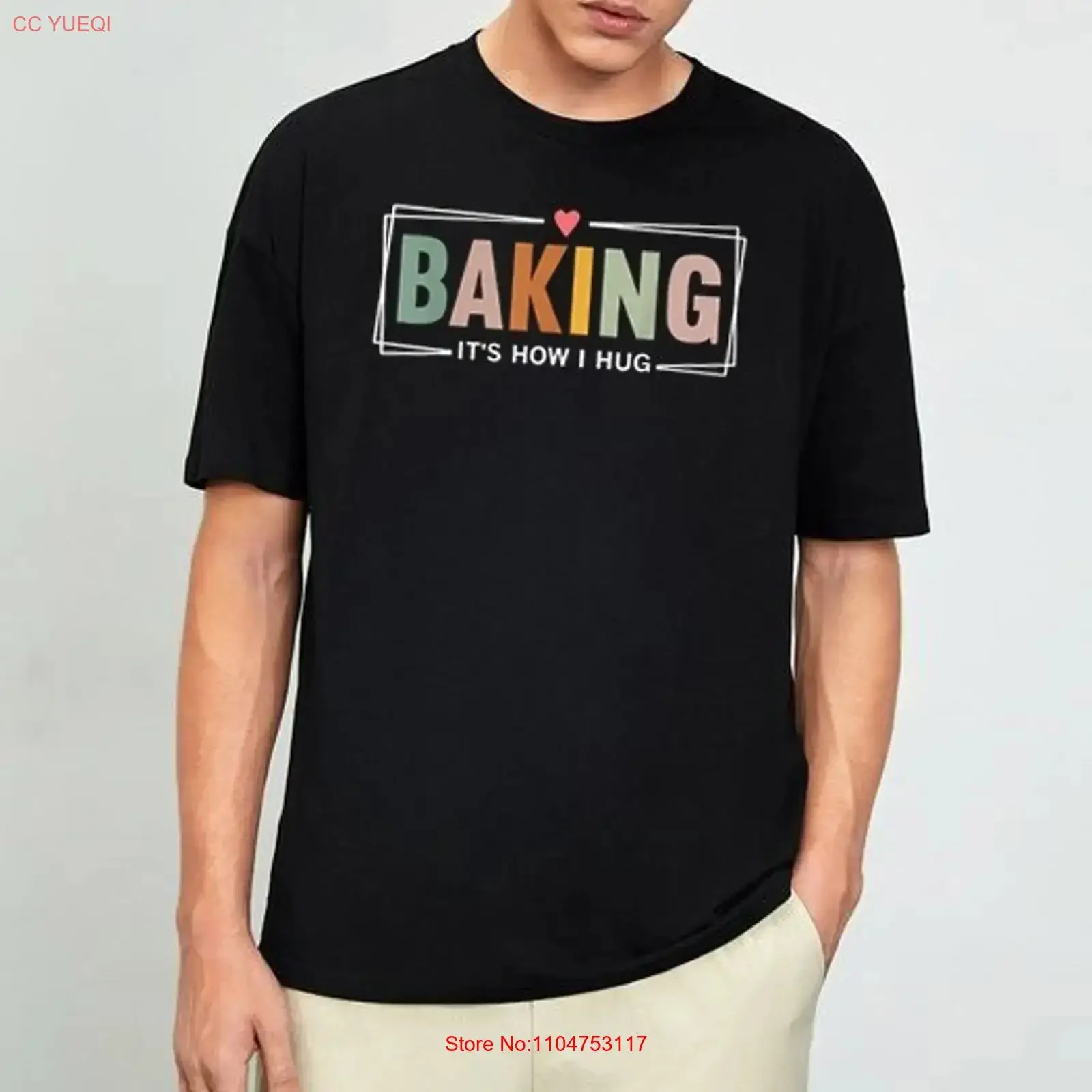 Baking It's How I Hug Funny Baker Cookie Chef T Shirt vintage Washed fashion Stylish Slightly homme Casual Comfortable
