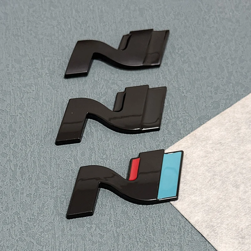 3D Metal N Line Logo Rear Boot Trunk Emblem Badge Decals For Hyundai i20 i30 Sonata Kona Elantra Tuson Car Stickers
