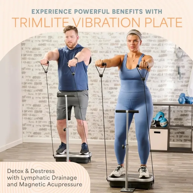 【2026】Lifepro TrimLite Vibration Plate Exercise Machine with Handlebars – Whole Body Vibration Platform for Lymphatic Drainage & view 2