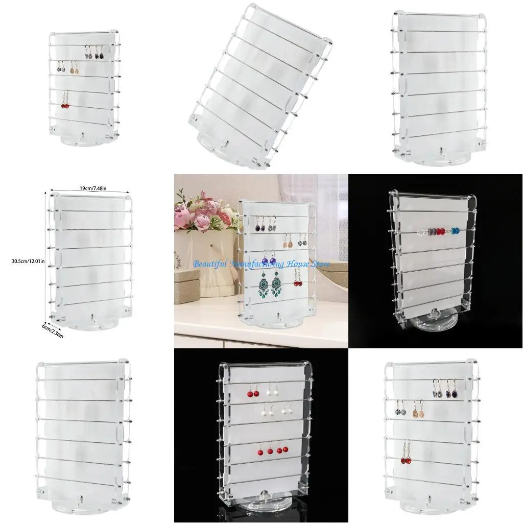 

E56A Double Sided Bead Display Stand Rotating Holder Practical Bead Display Stand for Market Stalls and Gift Shops