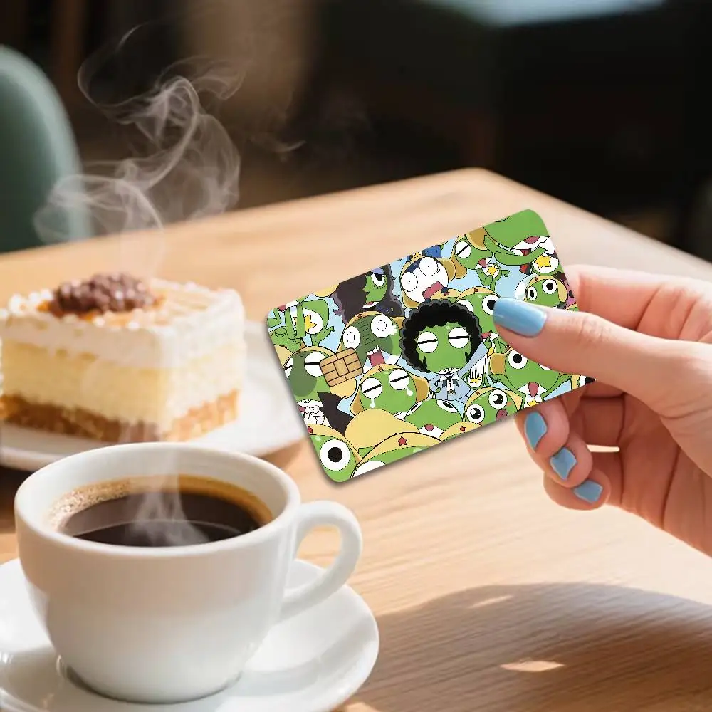 Anime Keroro Gunsou Frog Anime Spend or Save Funny Shell On Off Ultra Thin No Fade Sticker Skin Cover Film for Debit Credit Card