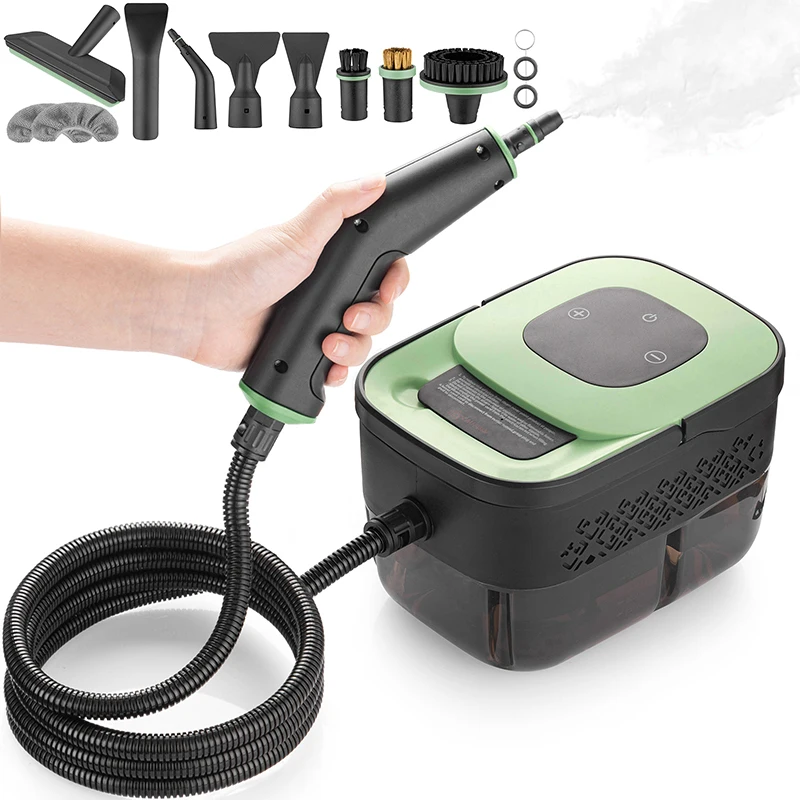 Tragbarer Dampfreiniger, 15s Schnellaufheizung 105 ℃   Temperatur, für Auto/Zuhause/Fliesen/Möbel + 10 Zubehörteile