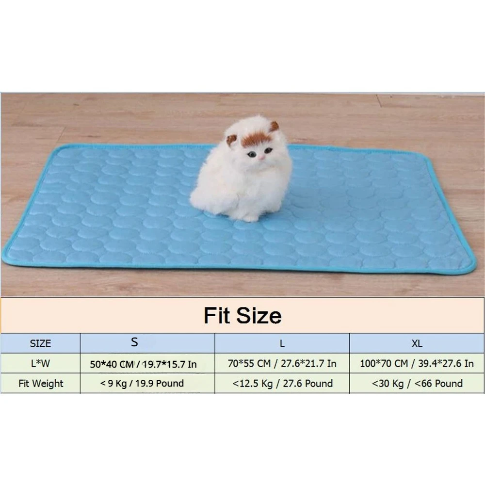 Pet Summer Cooling Pad Self-Cooling Ice Silk Pet Bed Dog Cat Nest Breathable Cooling Cooling Sleeping Pad